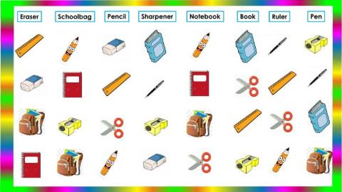 Utiles escolares en inglés