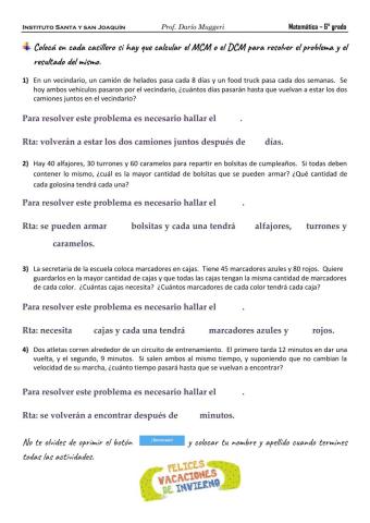 Ejercitación MCM y DCM