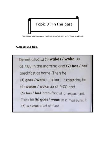 In the Past 9Year 4)