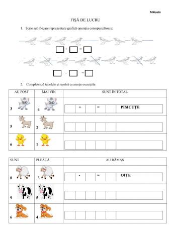 Adunări şi scăderi