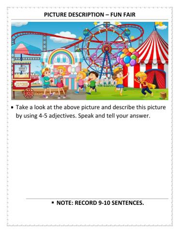 Picture description – fun fair