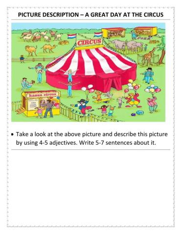 Picture description – a great day at the circus