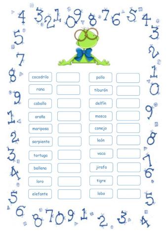 Vocabulario inglés (animales)