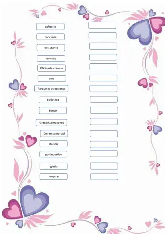 Vocabulario inglés lugares