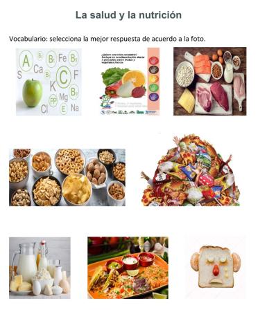 La salud y la nutrición