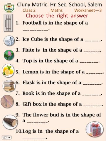 Class 2 Maths 3 - shapes