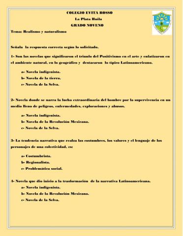Cosmovisión del  Realismo y Naturalismo latinoamericano