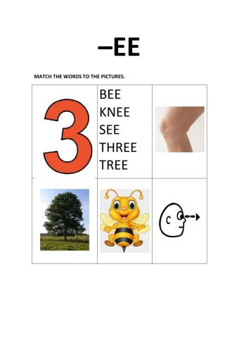 -ee colour worksheet