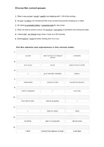 Habits and Frequency Adverbs
