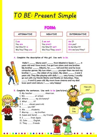 Verb to be present simple