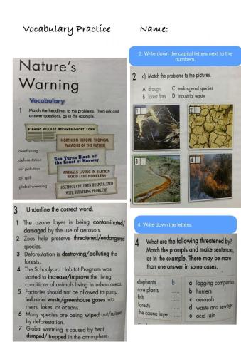 Vocabulary Practice Unit. 7