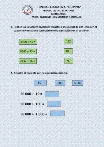 Divisiones con números naturales