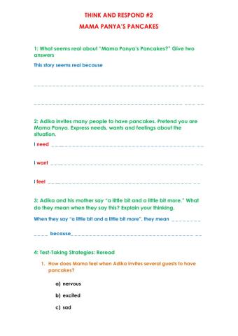 Mama Panya's Pancakes Review and Expand