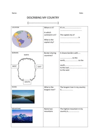 Describing my country