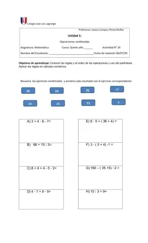 Prioridad en las operaciones
