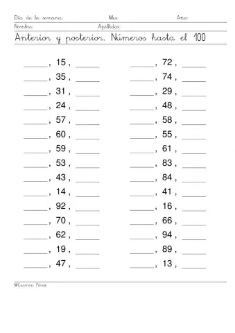 Anterior y posterior