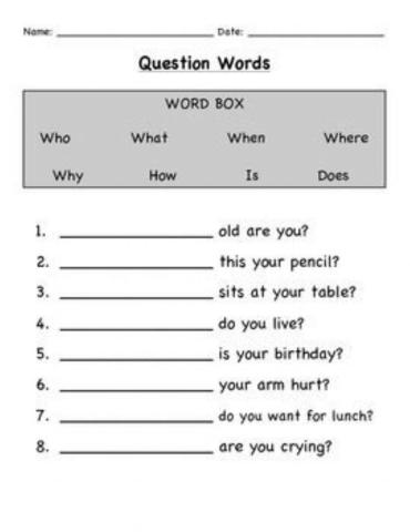 Teacher mai : Question word 2