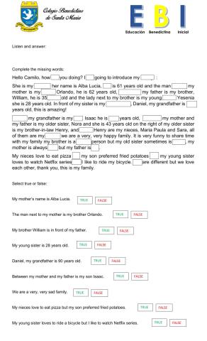 Listening and speaking practice