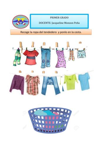 Recoger la ropa del tendedero