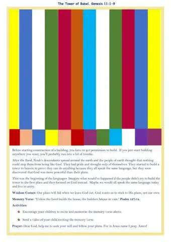 The Tower of Babel. Genesis 11:1-9