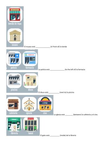 Preposiciones de lugar