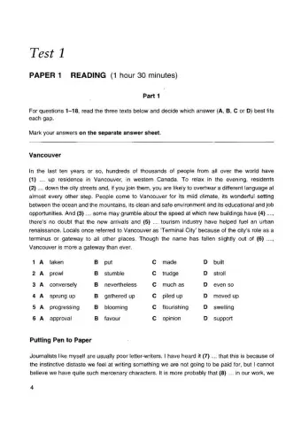 CPE Reading Test 1 Part 1