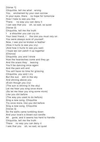 Chiquitita - Filling the GAPS