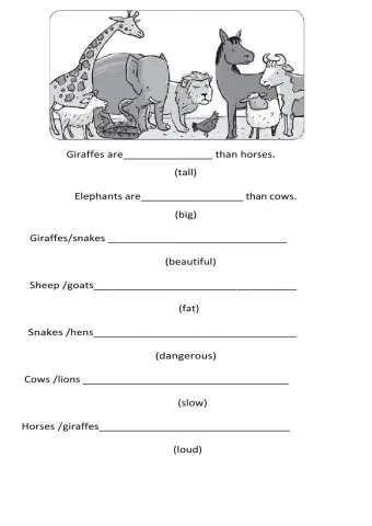 Comparative adjectives