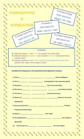 Comparatives and Superlatives