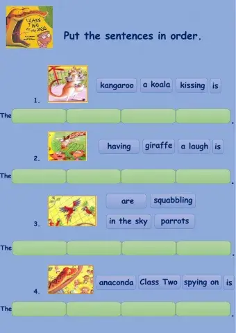 Put the sentence in order