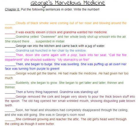 George's Marvellous Medicine (Chapter 8)