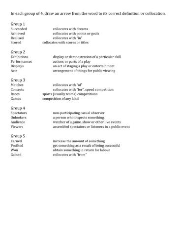 Nuances in Vocabulary