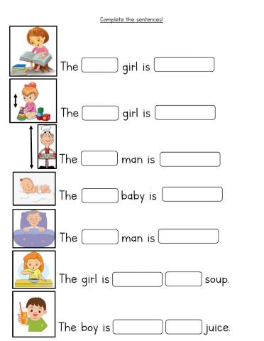 Complete the sentences - Daily actions