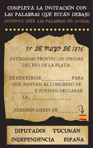 Invitación Congreso de Tucumán