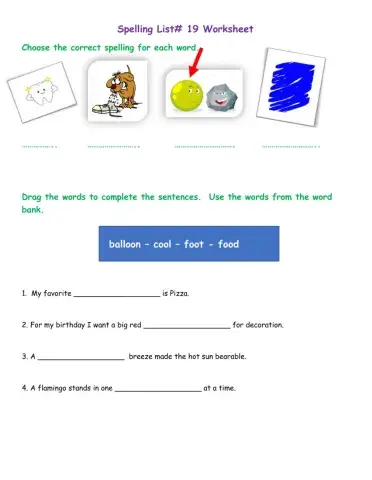 Spelling List 19 Felipe