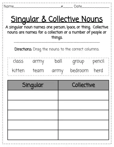 Singular & Collective Nouns