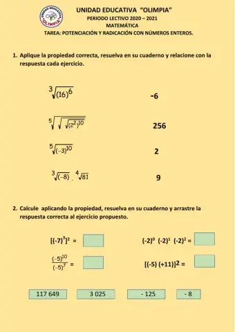 POTENCIACIÓN Y RADICACIÓN CON NÚMEROS ENTEROS.
