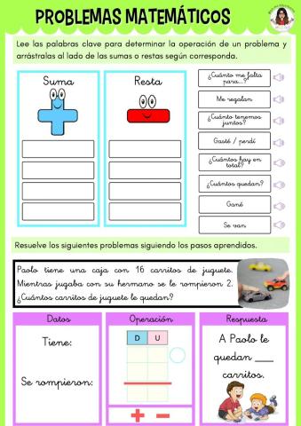Problemas matemáticos hasta el 20