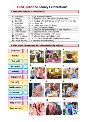 GESE Grade 5 - Family celebrations