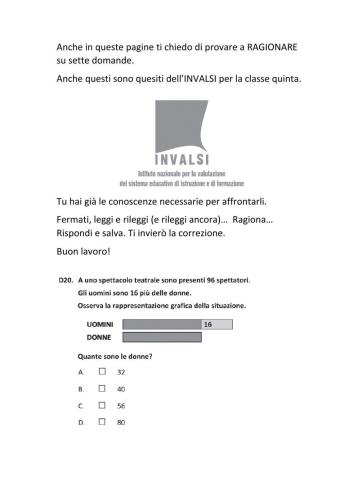 Invalsi matematica quinta