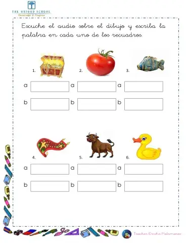 Escribir palabras con familia sílabas t