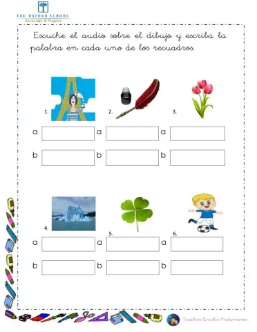 Escribir palabras con familia sílabas t