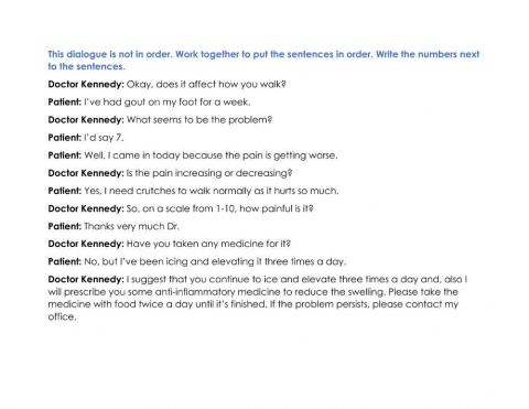 At the doctor's office