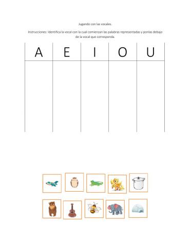 Ejercicio de Vocales
