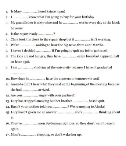 Yet - Already - Just - Still