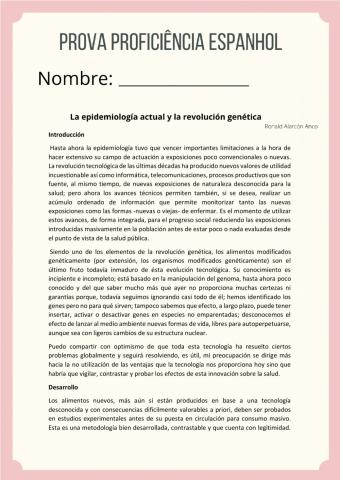 Prova 2 de Profiência Espanhol