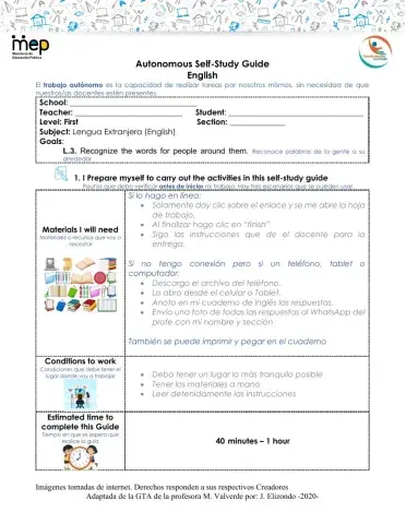 Semana 20 al 24 de Julio Primero