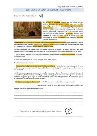 La cova dels drets (adaptada)