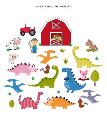 Dinosaurs in the farm