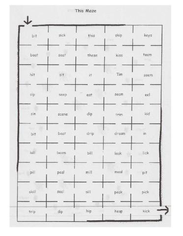 Pronunciation maze -i-